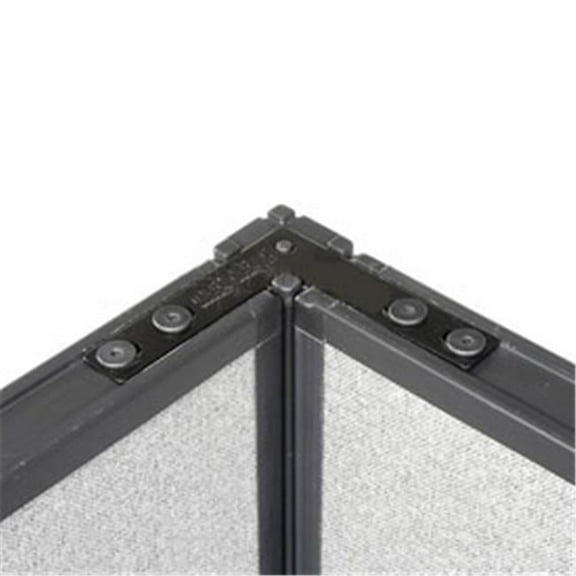 46 in. 90 Degree Corner Connector Kit for Panel with 1 Pass Through Cable - Black