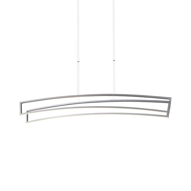 Sirius 46-Inch Silver Integrated LED Linear Chandelier
