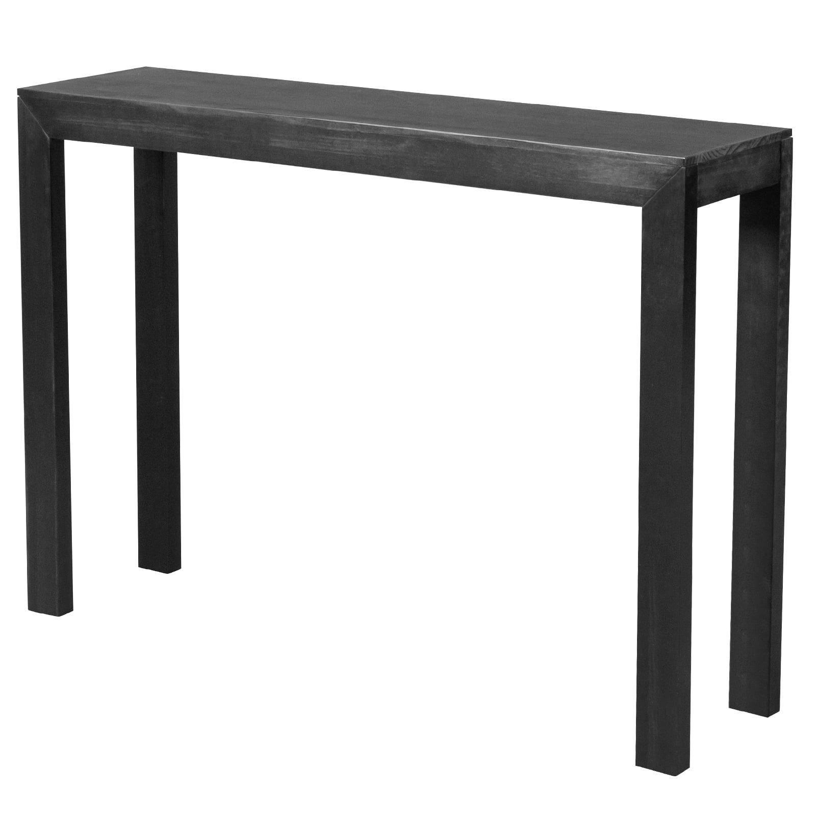 46 inch Pinewood Entryway Table, Console Table Entrance Table, Narrow Sofa Table for Living Room Entryway Hallway, Black