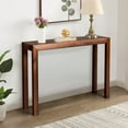 thumbnail image 1 of 46 inch Pinewood Entryway Table, UBesGoo Console Table Entrance Table, Narrow Sofa Table for Entryway, Living Room, Hallway, Dark Walnut, 1 of 8