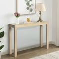 thumbnail image 1 of 46 inch Pinewood Entryway Table, UBesGoo Console Table Entrance Table, Narrow Sofa Table for Entryway, Living Room, Hallway, Off-White, 1 of 3