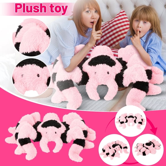 46-inch Pink Spider Plush Toy - Heart-themed Spider For Party Decorations and Room Decor - Extra Large Soft Plush Spider Photo Prop