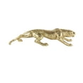 thumbnail image 1 of 46" x 10" Gold Polystone Leopard Sculpture, by DecMode, 1 of 10