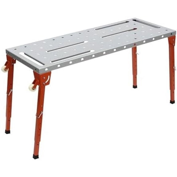 46 x 18 Inch 1000Lbs Load Capacity Steel Welding Workbench Table on Wheels, Portable Folding, Adjustable Height$$Tools & Hardware Other