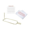 thumbnail image 1 of 46 x 22 in. Rustproof Aluminum Hoop Oval Shower Rod with Ceiling Support for Clawfoot Tub, Gold & White, 1 of 1