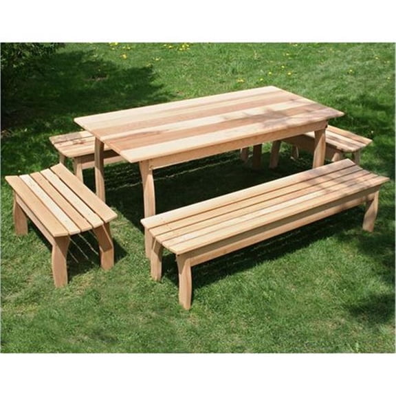 46 x 32 in. Cedar Family Dining Set