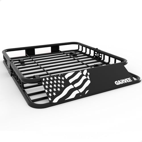 46 in x 36 in Universal Roof Rack Carrier Basket, 200 LBS Capacity Rooftop Cargo Rack, Car Top Luggage Holder Basket Heavy Duty for SUVs, Trucks, Vehicles