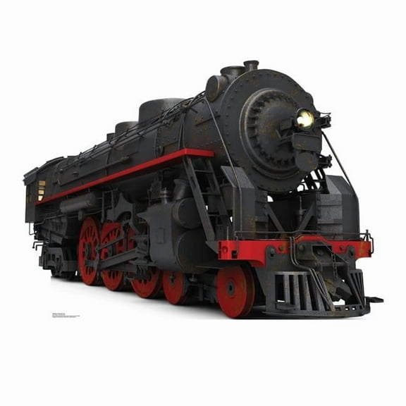 46 x 64 in. Black & Red Steam Train Cardboard Standup