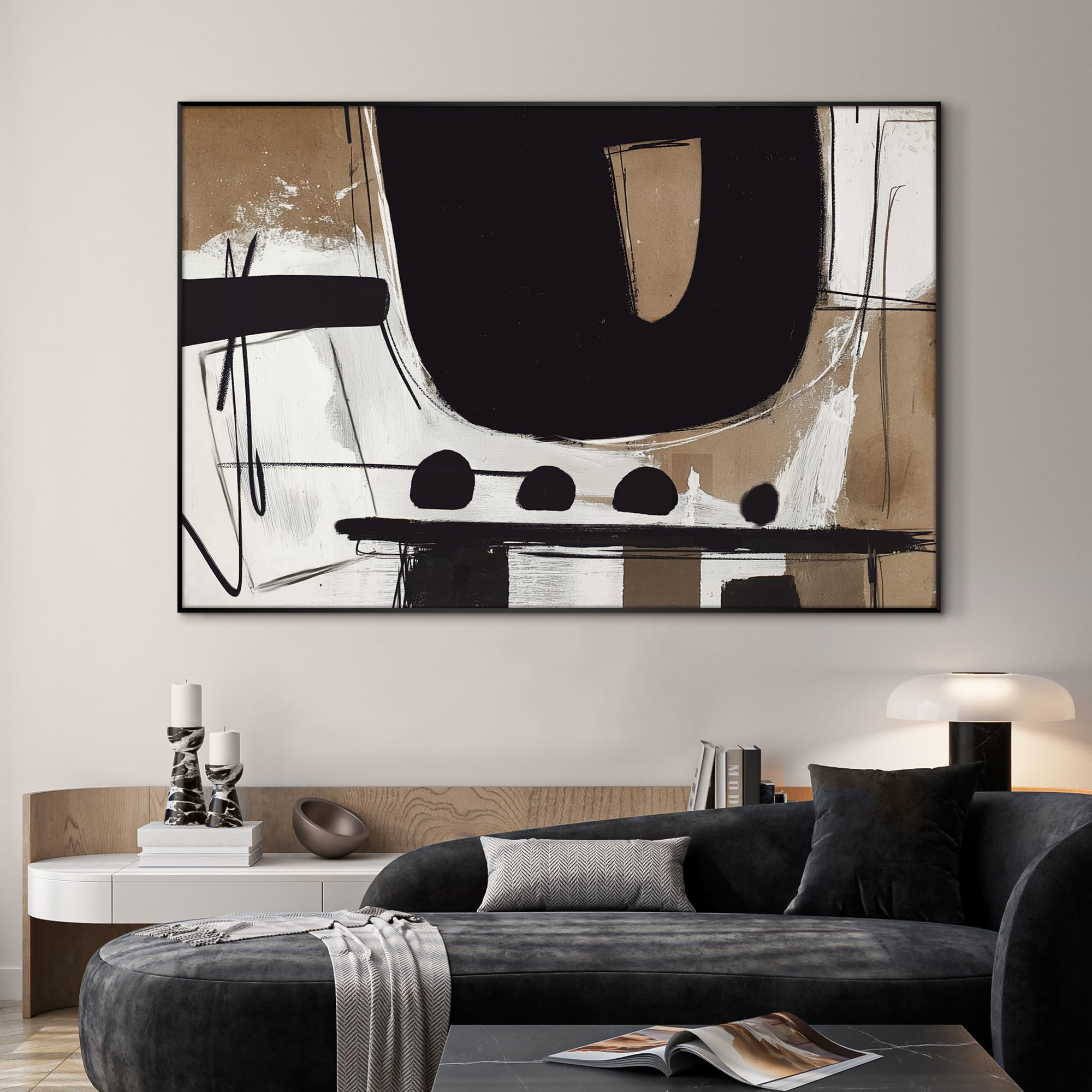 Photo inspiration: Picture Idea: 46 X72 Extra Large Framed Wall Art Abstract Black And