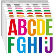 Neasyth 42 Sheets Large Letter Stickers 4 inch Adhesive Alphabet Numbers Stickers for Poster Bulletin Board Mailbox