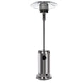 thumbnail image 1 of 46000 BTU Outdoor Patio Heater with Portable Wheels, Propane Space Heater with ETL Certification, Commercial & Residential 87-inch Floor Standing / Silver, 1 of 11