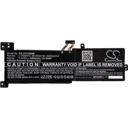 4600mAh 5B10Q62138 5B10R24749 5B10W67344 SB10W67406 5B10W67272 SB10W67397 L17M2PF1 L17L2PF0 Battery for Lenovo Ideapad 330-15ARR