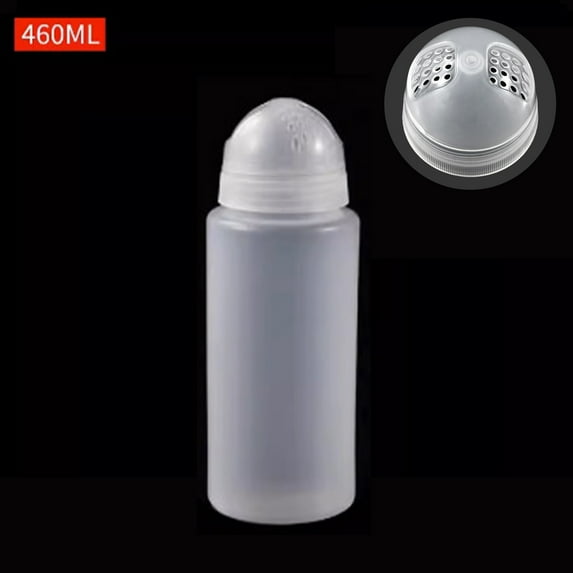 460ml Clear Plastic Spice Shaker with Holes, Seasoning Sprinkling Bottle, Pepper Cumin Barbecue Powder Storage Jar