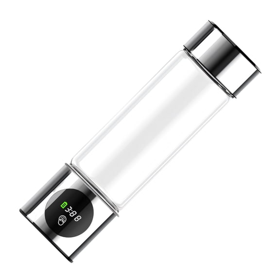 460ml LED Display PEM Electrolysis Hydrogens Water Bottle High Borosilicate Glass