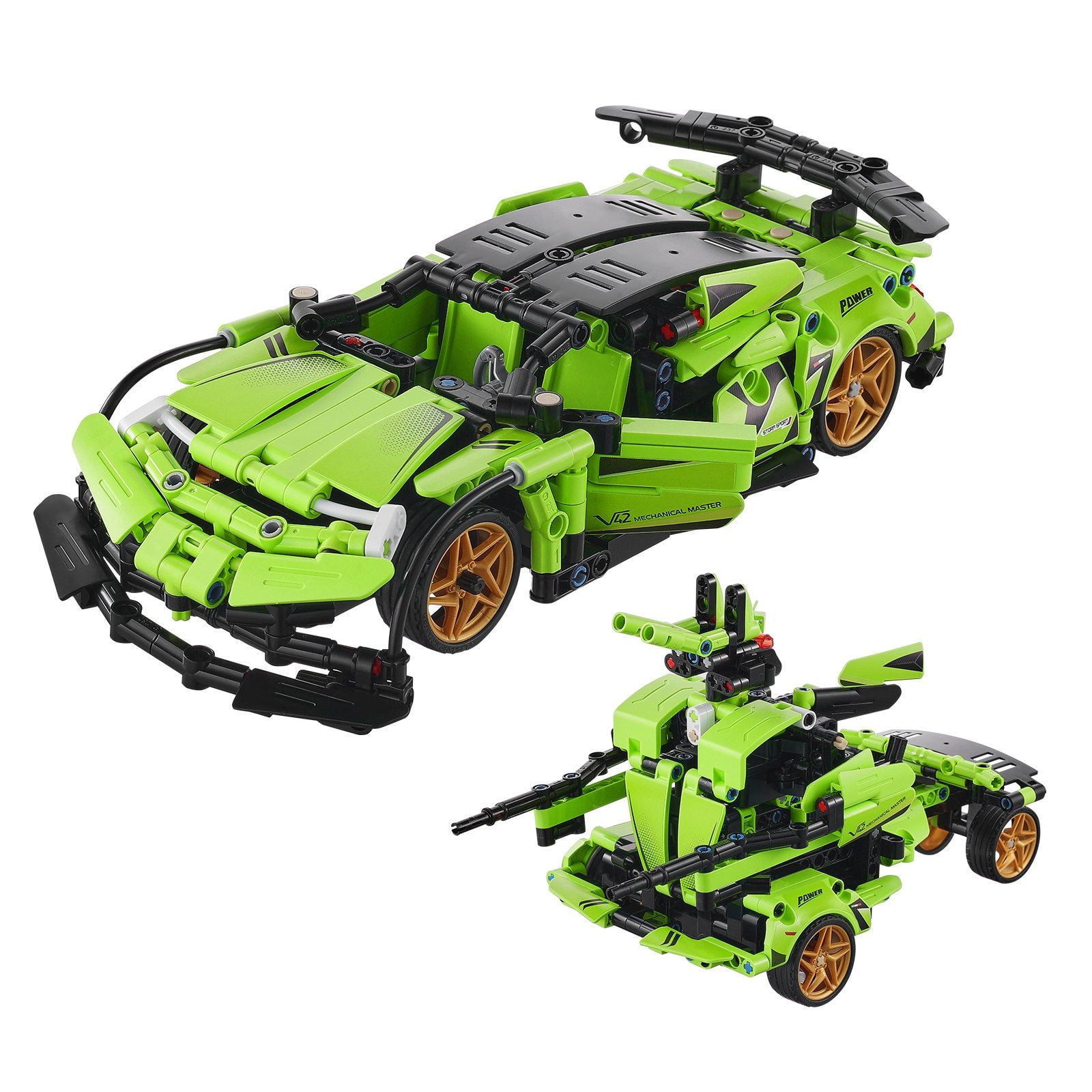 "461 PCS 2 in STEM Learning Toy: Build Your Own RC Car or Robot with ...