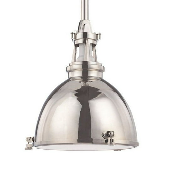 4614-PN-Hudson Valley Lighting-Massena - 1 Light Pendant in Industrial Style - 13.5 Inches Wide by 15.5 Inches High-Polished Nickel Finish