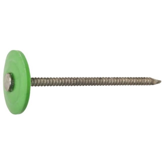 461439 250 Count, 1 in. Galvanized Plastic Cap Roofing Nail.