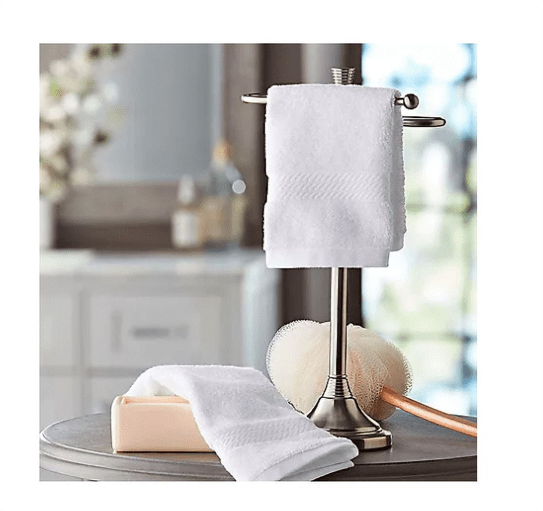 46162 Hotel Premier Luxury Washcloth, 2Pack White