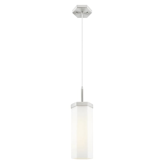 463-1P-SN-G463-12WH Innovations Lighting Blakeley - 1 Light Cord Hung Pendant-5 Inch Wide and 16.5 Inch Tall-Satin Nickel Finish-Matte White Glass