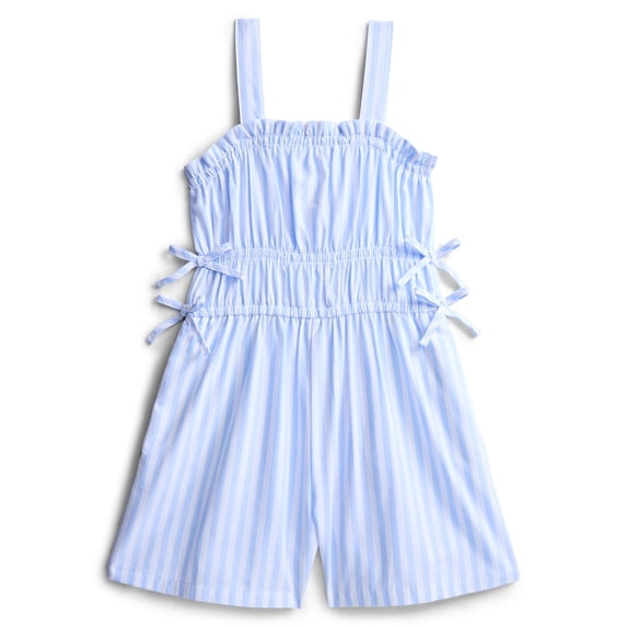 Wonder Nation Girls Elastic Waist Romper, Sizes 4-18 & Plus