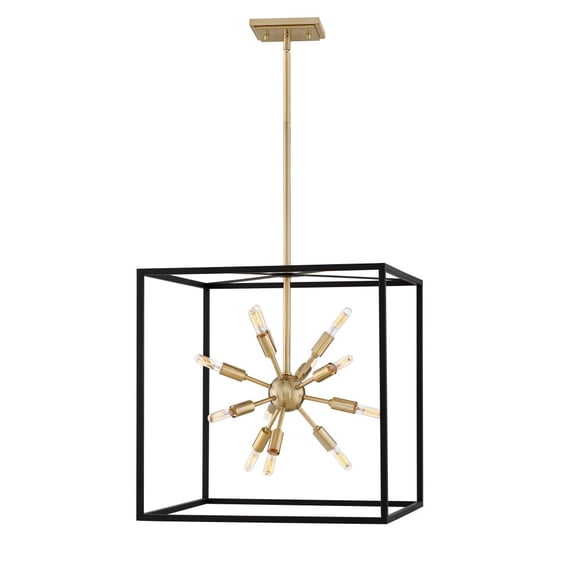 46314BLK-Hinkley Lighting-Aros - 12 Light Medium Open Frame Chandelier in Transitional-Modern-Mid-Century Modern Style - 20 Inches Wide by 21 Inches