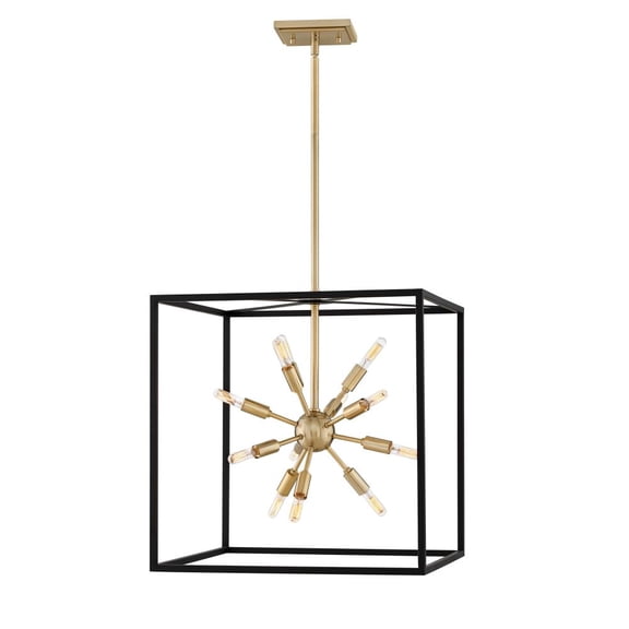 46314BLK-Hinkley Lighting-Aros - 12 Light Medium Open Frame Chandelier in Transitional-Modern-Mid-Century Modern Style - 20 Inches Wide by 21 Inches