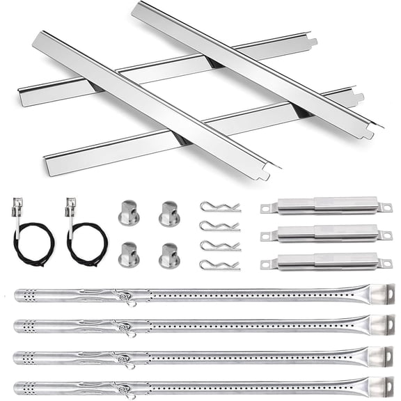 Grill Replacement Parts for Charbroil Performance 4 Burner 463365021 463365522 463352521, 5 Burner 463450022, G325-0002-W1 Heat Plate, G327-2100-W1 Grill Burner, Igniter, Crossover Tube