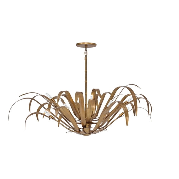 46433-015-Eurofase Lighting-Kagra - 12 Light Pendant In Modern Style-21 Inches Tall and 56 Inches Wide-Brass Finish