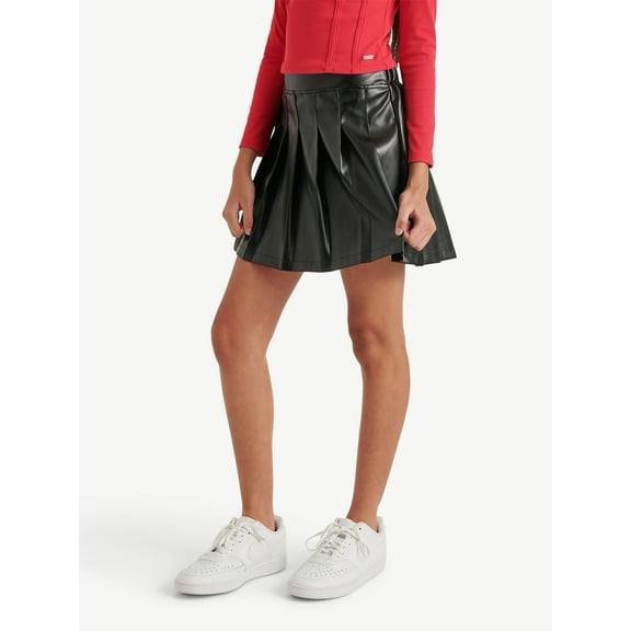 Justice Girls Pleather Pleated Skirt, Sizes XS - XLP
