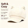 thumbnail image 1 of Women's Cute Cat Ear Newsboy Cap for Casual Wear, 1 of 6