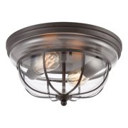 46564/2-Elk Lighting-Manhattan Boutique - 2 Light Flush Mount in Transitional Style with Modern Farmhouse and Urban inspirations - 7 Inches tall and