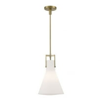 4661-AN-MO-Norwell Lighting-Izel - 1 Light Pendant-20 Inches Tall and 12 Inches Wide-Antique Brass Finish
