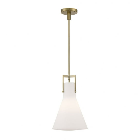 4661-AN-MO-Norwell Lighting-Izel - 1 Light Pendant-20 Inches Tall and 12 Inches Wide-Antique Brass Finish