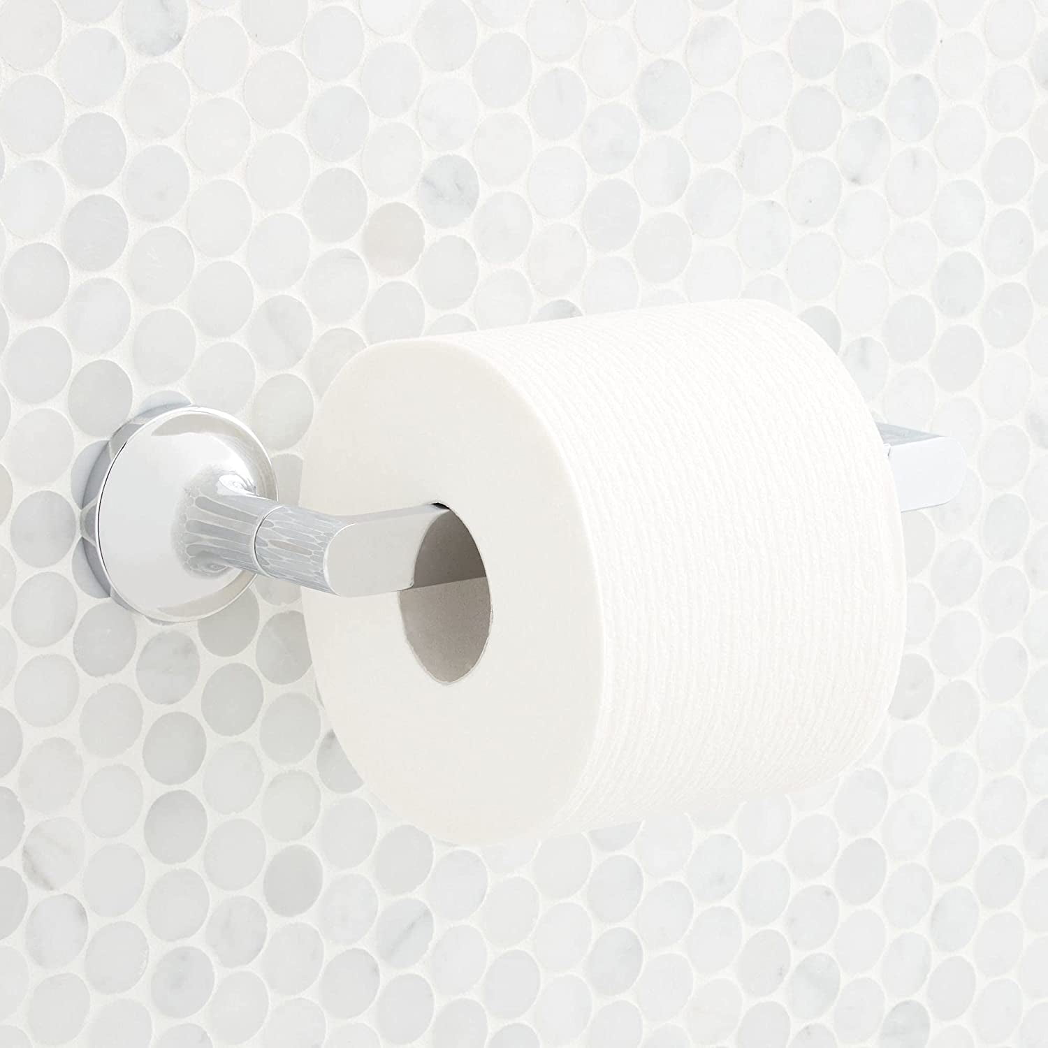 Chrome Wall Mounted Pivoting Toilet Paper Holder