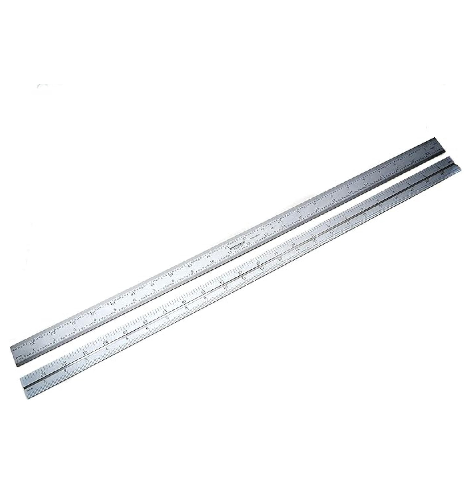 466477 24 inch Combination Square Blade Ruler 4R Markings 1/8, 1/16, 1/32, 1/64 Stainless Steel Non-Glare Finish Compatible with , Mitutoyo, PEC, Brown and Sharp
