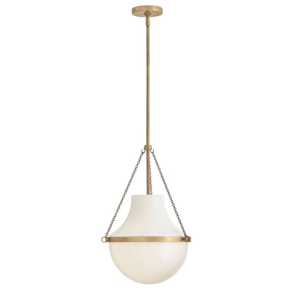 46897HB-Hinkley Lighting-Collins - 12W 1 LED Medium Pendant-20.25 Inches Tall and 15 Inches Wide-Heritage Brass Finish