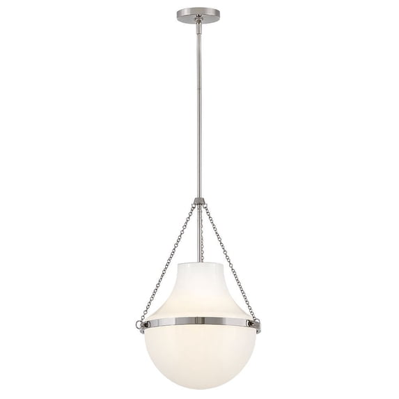 46897PN Hinkley Lighting Collins - 12W 1 LED Medium Pendant-20.25 Inch Tall and 15 Inch Wide