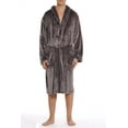 thumbnail image 1 of 46901-BLK-M #FollowMe Velour Robe / Robes for Men (Charcoal Grey, Large), 1 of 2