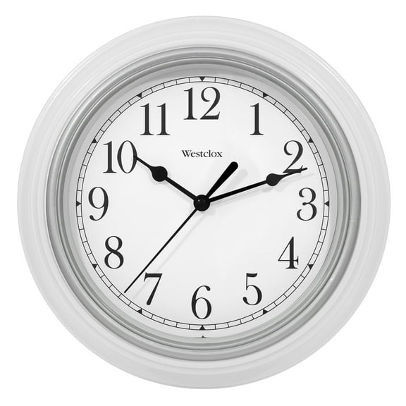 46994A- Westclox 9" White Round Simplicity Wall Clock