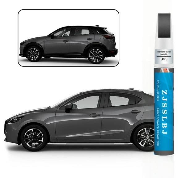 46G Machine Gray Metallic Touch Up Paint for Mazda, Car Paint Pen Scratch Repair Two-In-One Touch Up Paint, Premium Car Scratch Remover for Deep Scratches