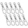 thumbnail image 1 of 46Lbs Fishing Swivels Snaps Stainless Steel Barrel Swivels Ball Bearing 25 Pack, 1 of 6
