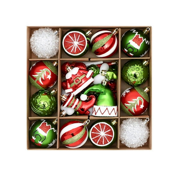 46PCS Christmas Balls Ornaments Set, Colorful Shatterproof Plastic Decorative Baubles for Xmas Tree Decor Holiday Wedding Party Decoration