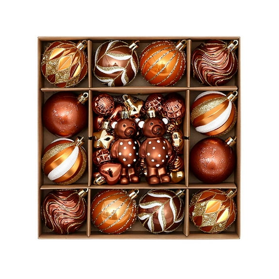 46PCS Christmas Balls Ornaments Set, Colorful Shatterproof Plastic Decorative Baubles for Xmas Tree Decor Holiday Wedding Party Decoration