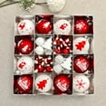 thumbnail image 1 of 46PCS Shatterproof Red & White Hanging Bulbs - Festive Pendants For Party Decorations, 1 of 7
