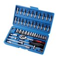 thumbnail image 1 of 46Pcs 1/4 and 3/8-inch Drive Bit and Torx Bit Socket Wrench Set Combination Fixing Tools, 1 of 10