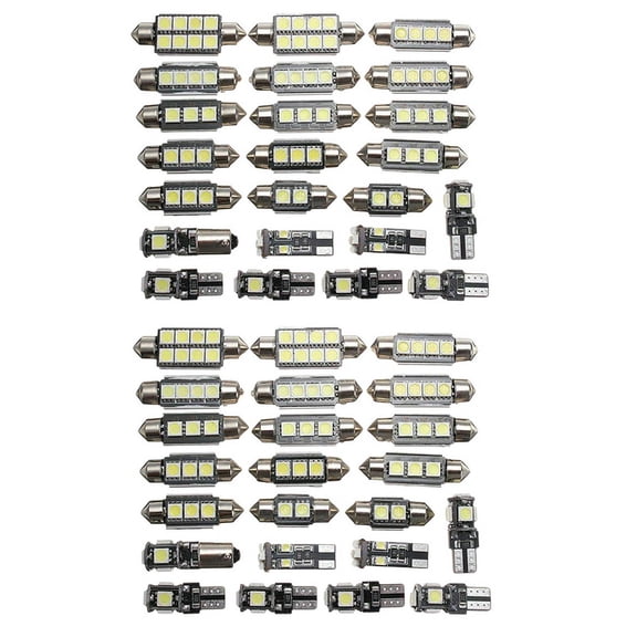 46Pcs LED Car Interior Light Dome Trunk Map License Plate Lamp Bulb Kit