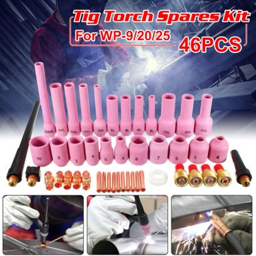 TIG Gas Lens Collet Body Assortment Kit – For WP-9 20 25 Torches (38-Piece Set)