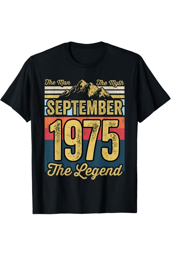 46Th Birthday Myth Legend September 1975 Graphic T-Shirt