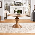 thumbnail image 1 of My Texas House Perry Round Dining Table with Warm Brown Finish and Pedestal Base, 1 of 7