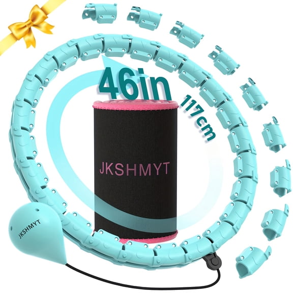 46inch/117cm Weighted Fitness Pilates Circle, Smart Pilates Ring with 24 Detachable Knots, Infinity Hoops for Adults And Beginners